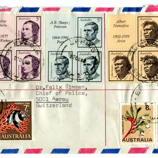 1968 (27th Dec) Airmail env addressed to ...