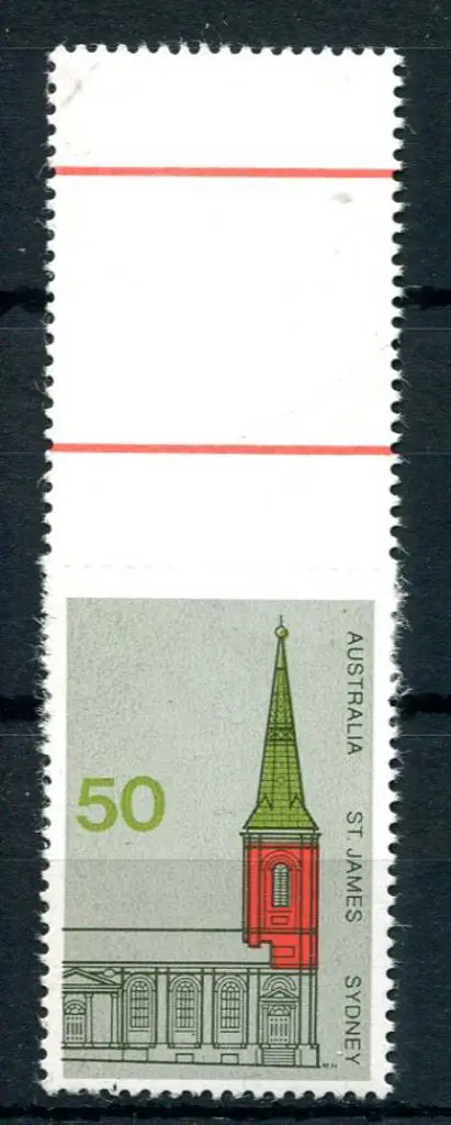 1973 50¢ Architecture imperforate at top with ... Image 1++