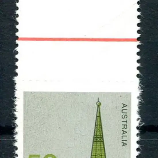 1973 50¢ Architecture imperforate at top with ...