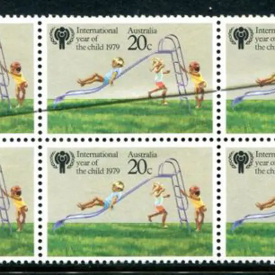 1979 20¢ Year of the Child block of 8 &amp; pair ...