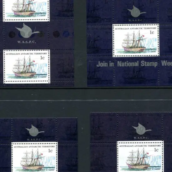 1984 Wapex '84 1c AAT ship sheetlets with 4 diff ...
