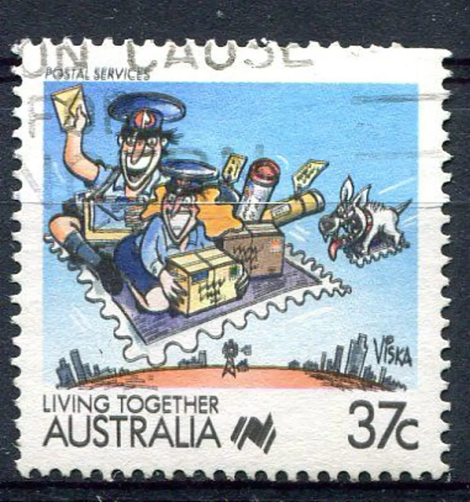 1988 37c Living Together - Postal Services with ... Image 1++