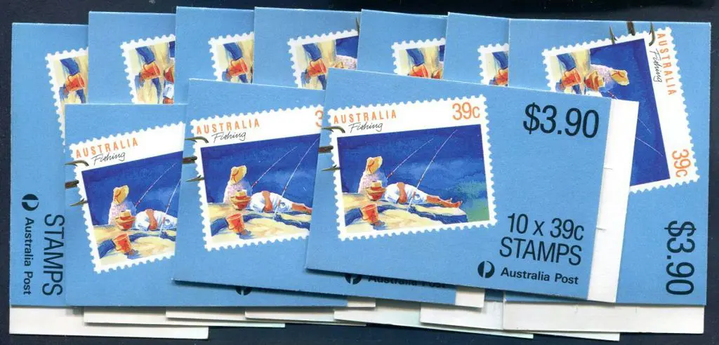 1989 $3.90 Fishing booklets x 10 all with ... Image 1++