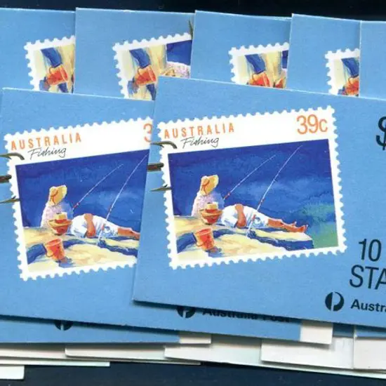 1989 $3.90 Fishing booklets x 10 all with ...