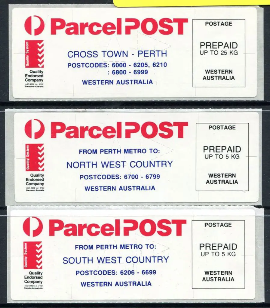1990's Parcel Post "Cross Town - Perth" ... Image 1++