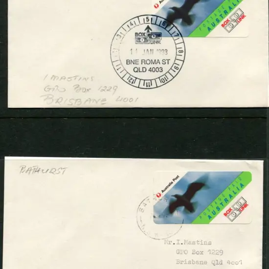 1993 (11th Jan) Boxlink labels on commercial ...