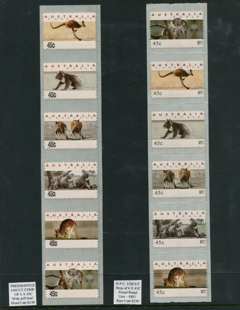 1994 CPS "Kangaroos &amp; Koalas" uncut ... Image 1++