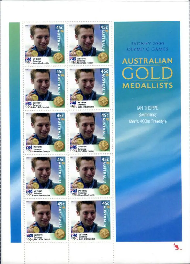 2000 Gold Medallists sheetlets of 10 in sets of 16 ... Image 1++