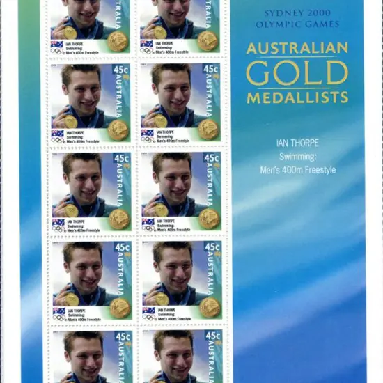 2000 Gold Medallists sheetlets of 10 in sets of 16 ...