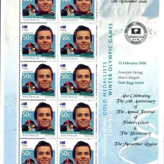 2006 50c Dale Begg-Smith Winter Olympics Gold ...