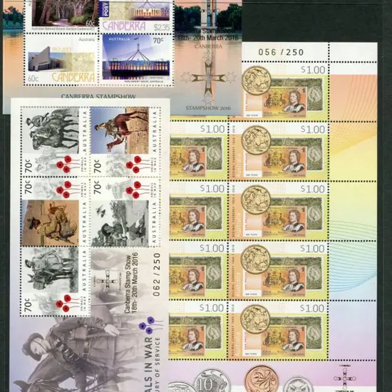 2016 50th Anniv of Decimal Currency Sheetlet of 10 ...