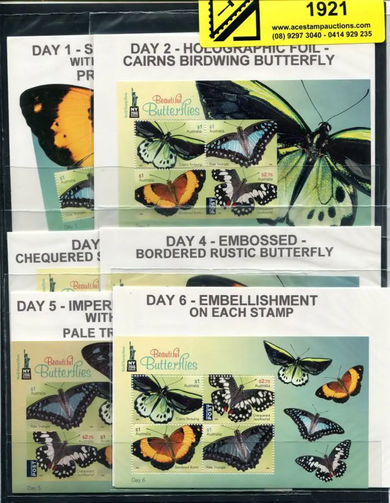 2016 Butterflies M/S set of 6 days with New York ... Image 1++
