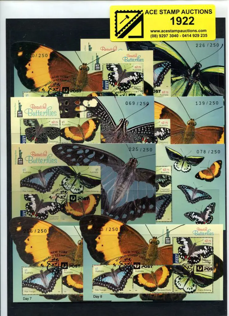 2016 Butterflies M/S set of 8 days with New York ... Image 1++
