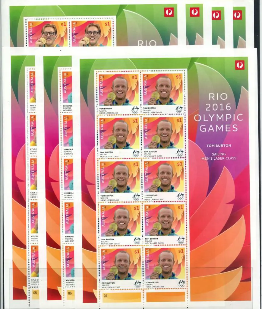 2016 Rio Olympic Games Gold Medallists sheetlets ... Image 1++