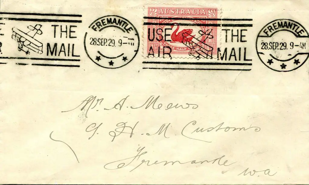 1929 (28th Sept) 1½d WA Cent on plain env ... Image 1++
