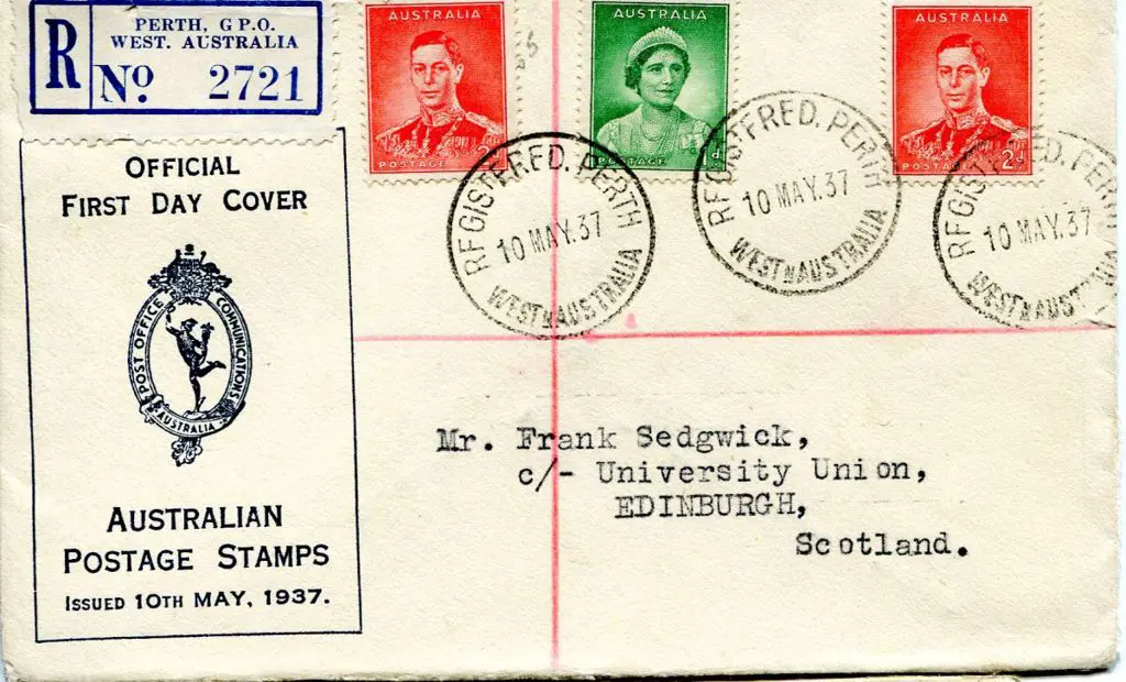 1937 (10th May) 1d. QM &amp; 2 x 2d KGVI on ... Image 1++