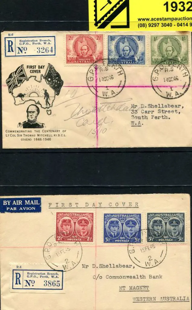 1946 (18th Feb) Peace set of 3 on plain Challis ... Image 1++