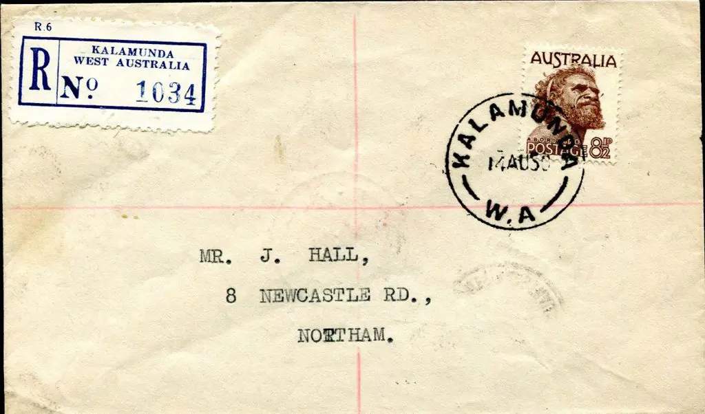 1950 (14th Aug) 8½d Aboriginal on plain cover ... Image 1++
