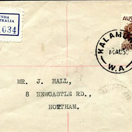 1950 (14th Aug) 8½d Aboriginal on plain cover ...