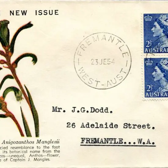 1954 (23rd June) 2½d QEII blue block of 4 on ...
