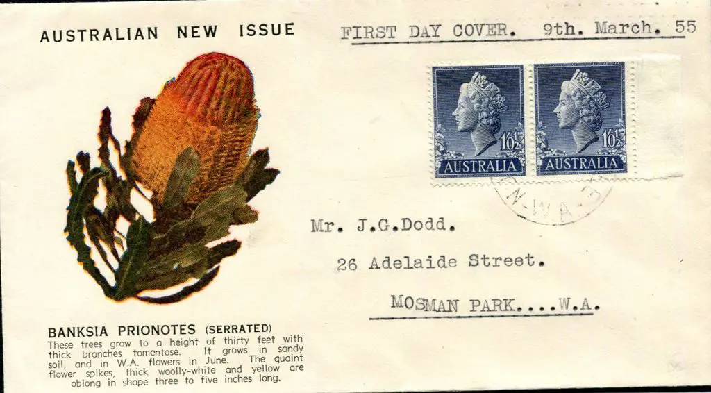 1955 (9th March) 1'0½d QEII blue marginal pair on ... Image 1++