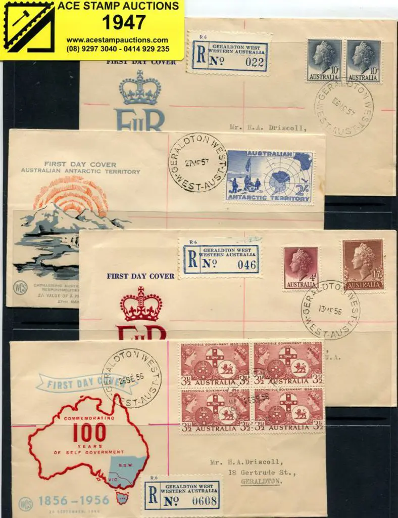 1956 (13th April) 4d & 1/7d QEII, 1956 (26th Sept) ... Image 1++