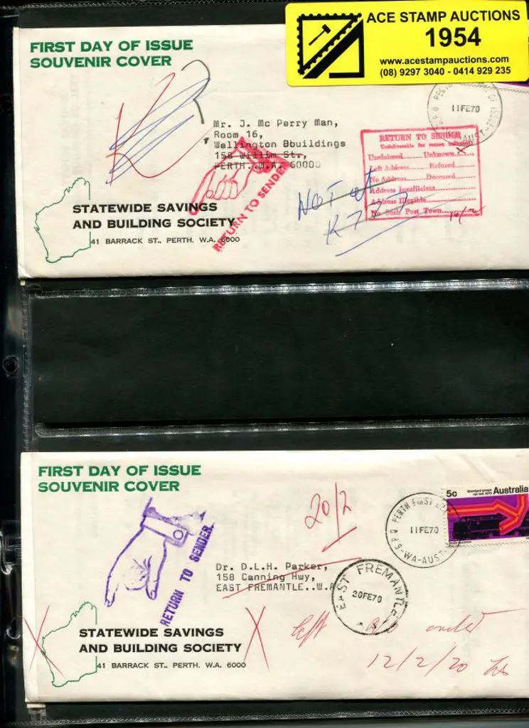 1970 (11th Feb) 5c Railway on Atkins "Statewide ... Image 1++