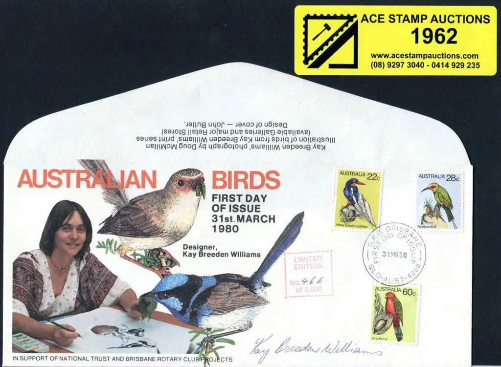 1980 (31st March) Australian Birds set of 3 on ... Image 1++