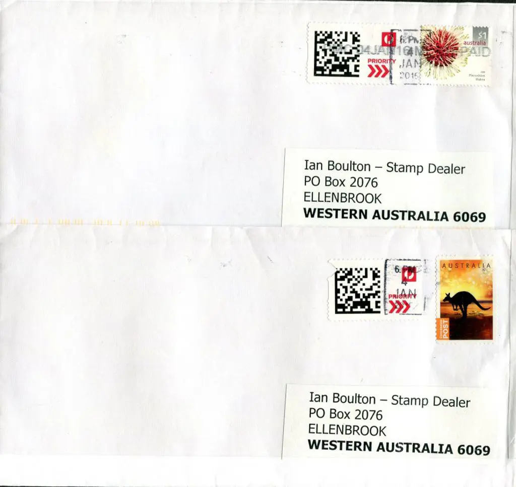 2016 (4th Jan) Aust Post Priority Mail Self ... Image 1++