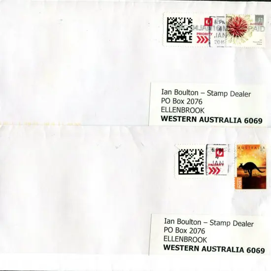 2016 (4th Jan) Aust Post Priority Mail Self ...