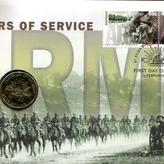 2001 (15th Feb) Army PNC $1 Coin First Day Cover. ...