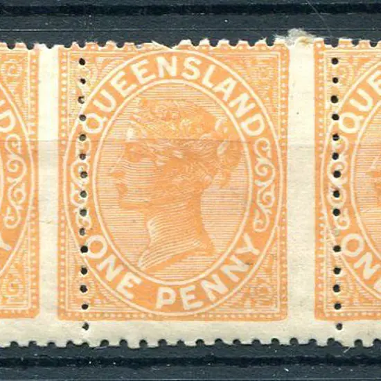 1895 2d orange-red with "oval broken by tip of ...