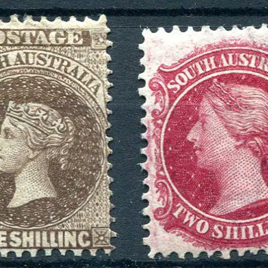 1876/1900 1/- dull brown perf. 11½ x 12½ & 2/- ...
