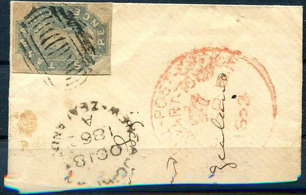 1860 6d dull slate-grey with close to touching ... Image 1++