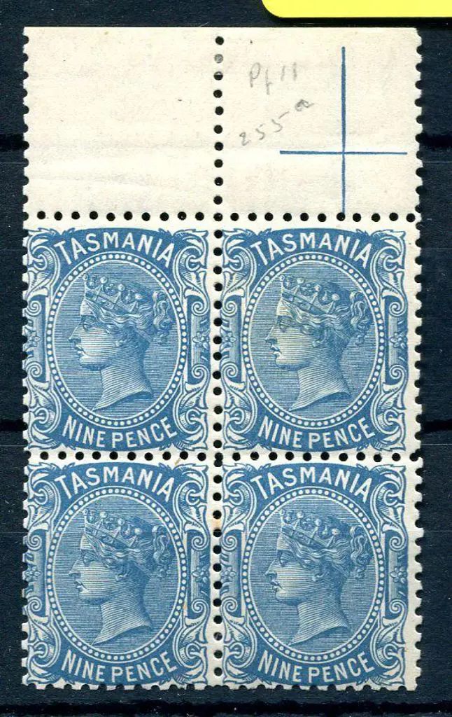 1903 9d blue, perf 11, wmk V over crown inverted ... Image 1++