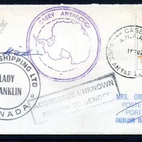 1982 (11th Feb) cover posted aboard Canadian ship ...