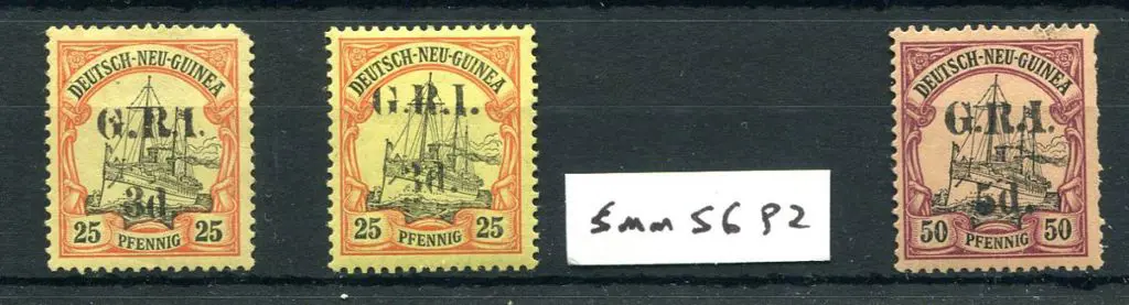 1914/15 25pf Yacht with "G.R.I. 1d." ovpt with 5mm ... Image 1++