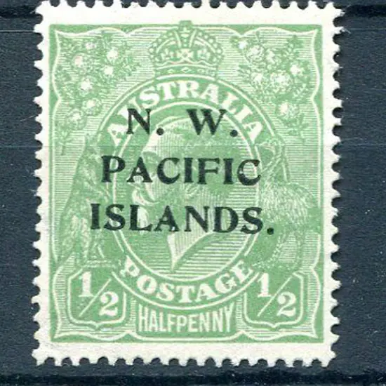 1918/23 ½d green KGV, LM wmk with watermark ...