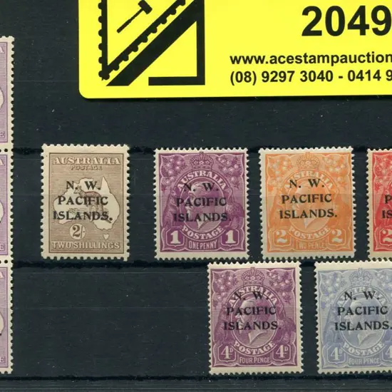 1918/23 Ovpts on 1d violet, 2d orange, 2d red, 4d ...