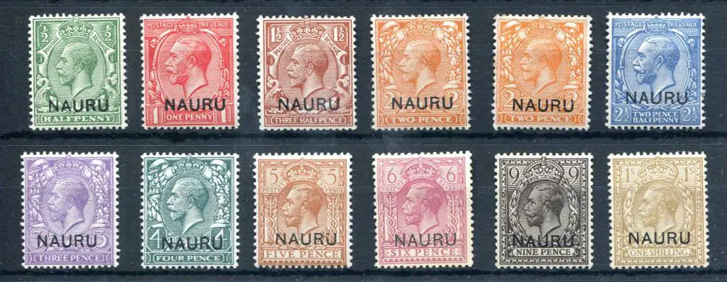 1916/23 KGV set to 1/- incl both Dies of 2d. MLH, ... Image 1++