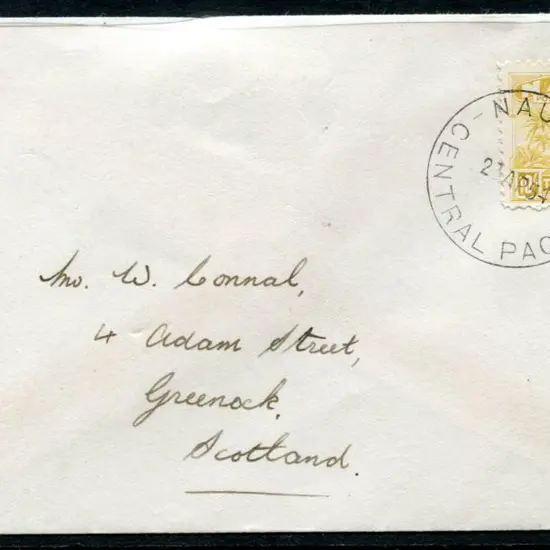 1924/48 10/- yellow Ship on shiny paper fine used ...