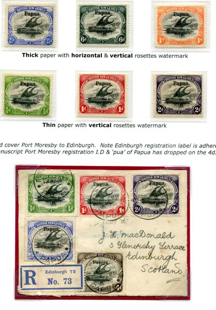 1906 ½d to 1/- "large Papua" ovpt set (excl 4d), ... Image 1++