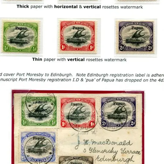 1906 ½d to 1/- "large Papua" ovpt set (excl 4d), ...