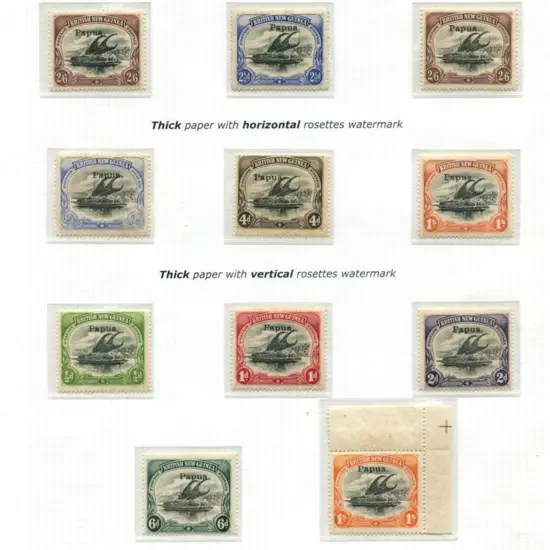 1907 "small Papua" Brisbane ovpts comprising thick ...