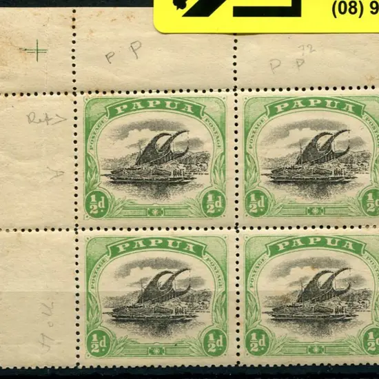 1907/10 ½d black & deep green, perf. 12½ in top ...