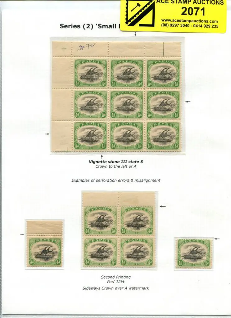 1907/10 ½d black & yellow green "small Papua" ... Image 1++