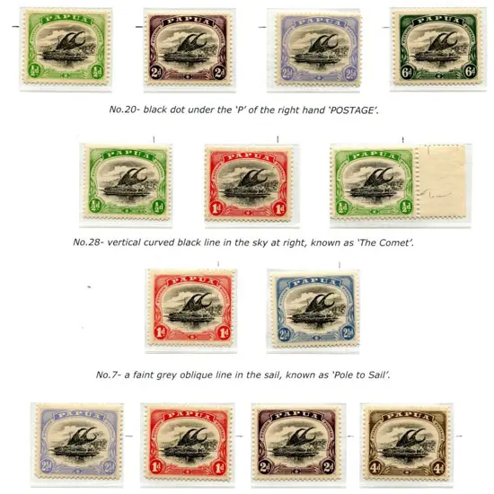 1907/10 Lakatoi constant flaws from printing stone ...