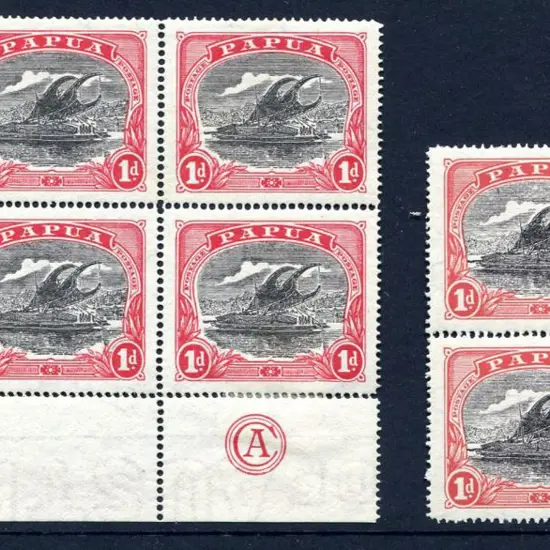 1916/31 1d black & carmine red in CA monogram ...