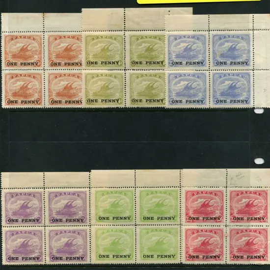 1917 "One Penny" surcharge set of 6 in MUH/MLH ...