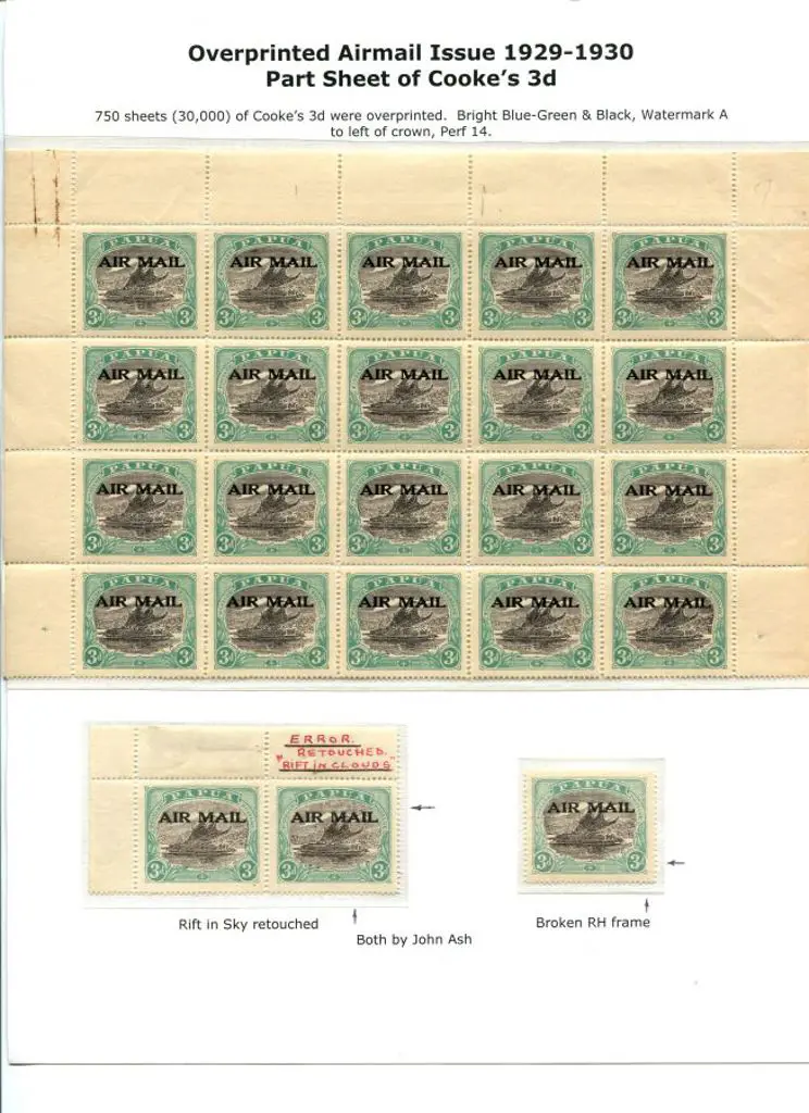 1929/30 3d black & bright blue green AIR MAIL from ... Image 1++